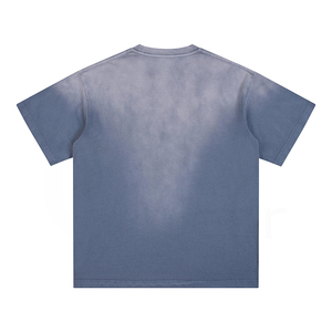 เสื้อยืดเจอร์ซีย์ผู้ชายทรงโอเวอร์ไซส์ สีพื้น แขนสั้น คอกลม ทรงปกติ สไตล์ลำลอง ผ้าถัก ดีไซน์เรียบ - Product Image 2