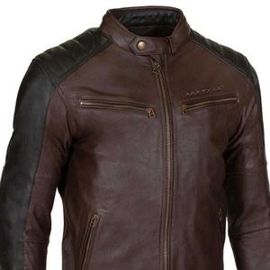 Motorbike <b>Padded</b> Leather Panel Fashionable Work Motorbike Leather Jacket - Product Image 3