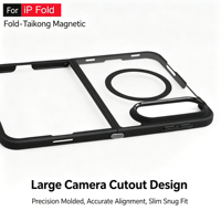 Étui magnétique HD transparent pour iPhone 18 Duo Fold, coque de téléphone pliable antichoc
