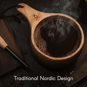 Handmade Wooden Kuksa <b>Cup</b> Affordable Price Nordic Mug for Coffee Tea <b>Camping</b> Hiking and Daily Use - Product Image 3