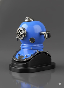 Mini Réplique de Casque de Plongée en Métal, Casque de Plongeur Sous-Marin, Décoration Nautique pour Bureau et Maison, Affichage Maritime, Cadeau de Collection - Product Image 3