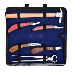 Professional Farrier Tools Kit 12 Inch Hoof Nipper Clincher Nail <b>Puller</b> Loop Knife Hammer Durable Horseshoeing Equipment Sets - Product Image 3
