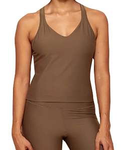 Meilleure vente femmes été débardeur de haute qualité Logo personnalisé Gym Sport Yoga vêtements d'entraînement confortable Jersey tissu - Product Image 4