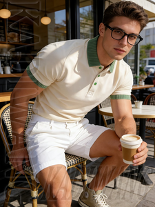 เสื้อเชิ้ตผู้ชายลำลองแบบขายส่ง OEM ขนาดสั่งทำ สีพื้น แขนสั้น ระบายอากาศ แห้งเร็ว ผ้าเจอร์ซีย์โพลีเอสเตอร์ 100% - Product Image 3