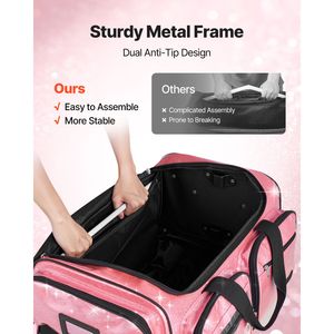 Bolsa de Baile con Ruedas de 23 Pulgadas, Puerto USB, Perchero Ajustable en Altura y Protección de Privacidad, Bolsa de Baile Resistente para Gimnasio - Product Image 5