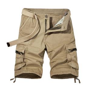 Shorts chino pour homme, taille haute, 100% coton, style smart casual, avec poches, couleur unie, légers, respirants, logo personnalisé - Product Image 3