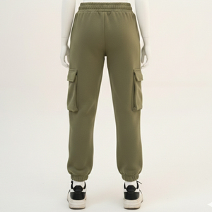 Pantalon de jogging homme en tissu Oxford 100% coton, best-seller, grandes poches, taille élastique, grammage lourd, coupe oversize, couleur pierre - Product Image 4