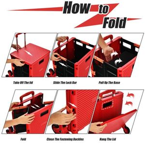 Foldable Shopping Trolley Cart for Convenient Storage and Transport - Product Image 5