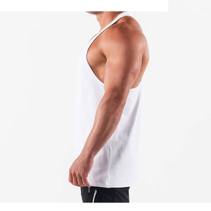 Camisetas de Gimnasio para Hombre Baratas de Fábrica OEM, Camisetas sin Mangas Personalizadas de Algodón y Elastano, Camisetas Deportivas Casuales de Poliéster - Product Image 3