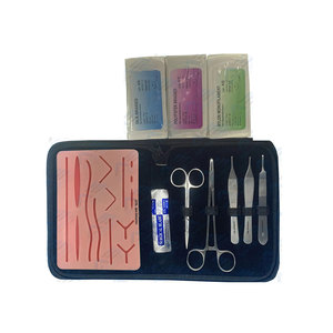 Materiales e instrumentos de sutura, instrumento médico reutilizable para la piel, Kit de sutura médica para estudiantes de medicina veterinaria, Kit de práctica - Product Image 1