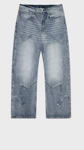 Pantalones Vaqueros de Moda con Diseño Desgastado y Parches 2026, Personalizables en Tela, Corte y Lavado, Alta Calidad, Costuras Resistentes - Product Image 6