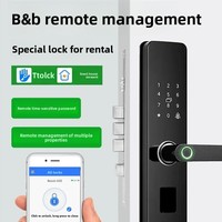 Cerradura Inteligente con App TTLOCK, 6 Métodos de Desbloqueo, Tarjeta de Memoria de Aluminio, Alta Seguridad, Puerta de Aluminio Clase C, para Hogares, Alquileres y Apartamentos