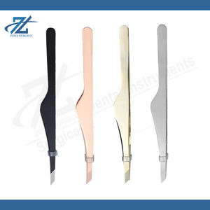 Pince à épiler légère en acier inoxydable de qualité supérieure, à pointe inclinée pour cils et sourcils, idéale pour l'épilation et les outils de maquillage - Product Image 3