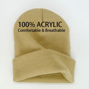 Bonnet tricoté personnalisé avec logo tissé, doublure en satin, faible MOQ, pour usage décontracté, unisexe, vente en gros - Product Image 4