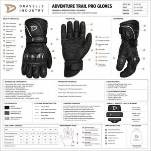 2026 Racing Gloves Full Finger Leather Black Adjustable Wrist <b>Strap</b> Hook And Loop Closure Riding Protection - Product Image 6