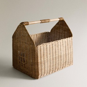 Cesta de juguetes de ratán con forma de casa, cesta decorativa de mimbre para almacenamiento, organizador para la habitación de los niños, fabricada en Vietnam. - Product Image 1