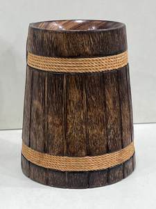 Handmade Polished <b>Wooden</b> Beer Mug Eco-Friendly Sustainable Feng Shui <b>Rustic</b> Religious Love Design 500ml for Coffee Tea Beer - Product Image 2