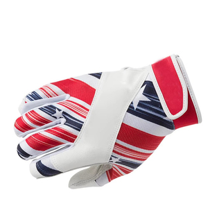 Gants de frappe en cuir rouge, blanc et bleu, ambidextres, fermeture auto-agrippante, unisexe, pour adultes, entraînement, tissés, durables - Product Image 4