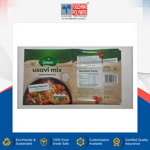 Sacs à fermeture centrale personnalisés avec logo, de haute qualité, en PET+POLY de qualité alimentaire, pour l'emballage de bœuf et de poulet, en rouleau, YOGESHWAR POLYMERS YP32 - Product Image 2