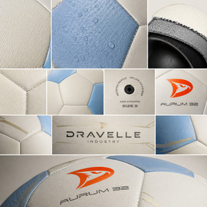 ลูกฟุตบอล Dravelle Industry รุ่นพรีเมียม ขนาด 5 ทำจาก PU 32 แผ่น เย็บด้วยเครื่องจักร พร้อมโลโก้สั่งทำได้ เหมาะสำหรับฝึกซ้อมและแข่งขัน - Product Image 6