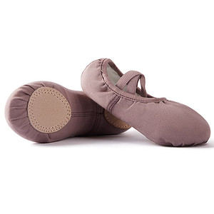 High Quality Genuine Leather Soft Ballet Shoes Unisex Flat Heel Factory-Made Canvas & Cotton Lining Wholesale Sale Flexible - Product Image 3