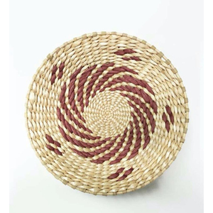 Ensemble de paniers muraux tissés modernes pour salon et chambre, décoration murale en rotin naturel, style farmhouse - Product Image 1