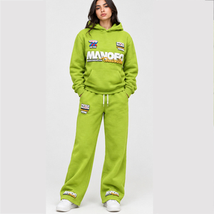 Pantalones Deportivos Personalizados para Mujer, Estilo Casual, de Poliéster y Algodón, de Pierna Ancha, con Estampado Puff y Ajuste Cómodo para Uso Diario - Product Image 5