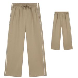 Pantalon de jogging taille haute respirant pour femme avec cordon de serrage, décontracté, mi-long, devant plat, printemps, vente en gros OEM - Product Image 1
