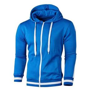 Sweat à capuche zippé pour homme, idéal pour la musculation et le sport d'automne, en polaire respirante, motif camouflage brodé, couleur unie - Product Image 4