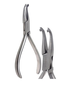 Alicates ortodónticos para coronas con puntas dentadas, instrumento dental manual de acero para doblar alambres de aparatos ortodónticos y formar bucles - Product Image 3