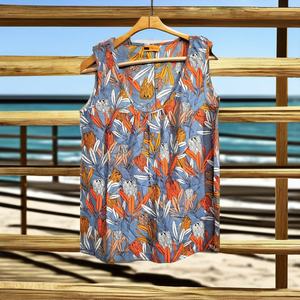 Blusa informal de mujer al por mayor calidad superior 100% algodón punto floral geométrico Primavera Verano popelina tejido sin mangas moda - Product Image 1