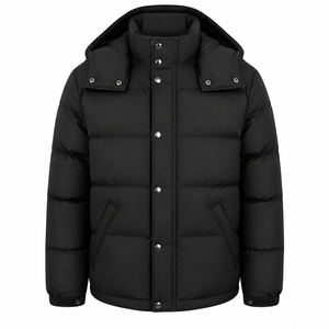 Blouson matelassé à capuche pour homme, design personnalisé, uni, respirant, imperméable, pour l'hiver - Product Image 1