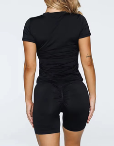 2026 New <b>Summer</b> Fashion Women's Short Sleeve T-Shirt Custom Size 100% Cotton Material Digital Printing Hole <b>Decoration</b> - Product Image 5