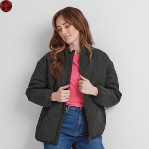 Chaqueta acolchada para mujer con cremallera, abrigo de invierno acolchado, transpirable, cortavientos, informal, tipo burbuja. - Product Image 4