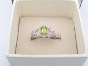 Oval Peridot <b>Ring</b> <b>925</b> Sterling <b>Silver</b> Natural Gemstone August Birthstone Jewelry Handmade Gift For Women - Product Image 5