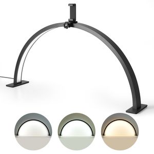 Lámpara de escritorio de uñas de media luna de 30 W con soporte para teléfono Brillo ajustable - Product Image 1