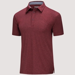 Polo en tricot bleu marine à manches courtes pour homme, couleur unie, style décontracté, coupe classique, col boutonné - Product Image 5