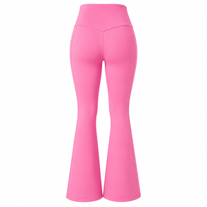 Spring Women Loose Fit <b>Flare</b> Yoga Pant 80 Nylon 20 Spandex High Stretch Drawstring Waistband Lady <b>Legging</b> - Product Image 2