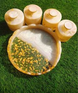 New Arrival Luxury Decorative Resin Food <b>Storage</b> <b>Jar</b> Set <b>Kitchen</b> Stackable Handcrafted Eco-friendly Heat-Resistant Freshness - Product Image 1
