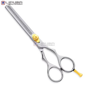 Ciseaux de coiffure professionnels OEM personnalisés pour gauchers, en acier inoxydable/avec manche en plastique, lame tranchante, pour salons de coiffure - Product Image 2