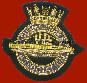 SUBMARINERS ASSOCIATION High Quality Lace Embroidered Patch <b>Sew</b>-On Fabric Badge Circular Luxury Design for Garment - Product Image 6