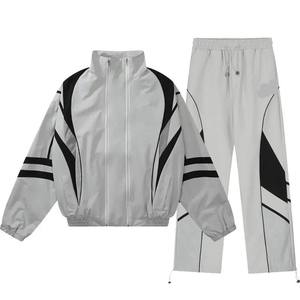 Custom <b>Nylon</b> Windbreaker <b>Tracksuit</b> With Water Resistant Zipper And Rubber Patch Windbreaker Two Piece Set For Club Uniforms - Product Image 4
