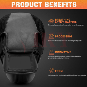 Meilleur fournisseur de pads de frappe en cuir PU avec logo personnalisé, pour le crochet et le coup de poing, pour l'entraînement aux arts martiaux MMA - Product Image 6