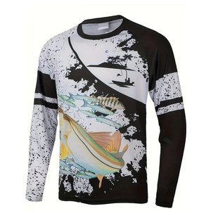 Camisetas de Pesca de Manga Larga para Hombre, 2026, Nuevas, Personalizadas, Vintage, Antibacterianas, Transpirables, de Secado Rápido, 50% Poliéster - Product Image 1