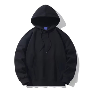 Vente en gros de sweats à capuche personnalisés vierges, épais, à enfiler, blanc uni, coupe oversize pour le streetwear - Product Image 2