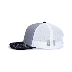 Wholesale Customize 5-Panel Trucker <b>Hats</b> Black and <b>White</b> Blank Hard Common Fabric High Quality Baseball Caps - Product Image 4