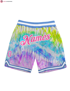 Authentic Breathable Board Shorts for Plus Size Men Casual Pink <b>Light</b> Blue White Palm <b>Trees</b> 3D Pattern Embroidery Custom - Product Image 5