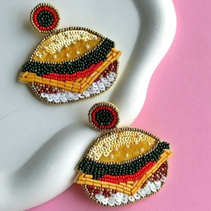 Pendientes Colgantes de Plata con Cuentas de Rodaja de Lima Hechas a Mano al por Mayor, Diseño Floral Cítrico, para Mujer y Niña, Moda de Verano, Frutas, Fiesta - Product Image 2