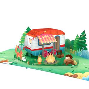 Carte de vœux 3D pop-up faite à la main, carte de voyage 3D pop-up, carte 3D pop-up en papier, cadeau pour les fêtes - Product Image 1