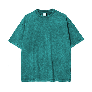 เสื้อยืดคอกลมแขนสั้นผ้าฝ้ายฟอกทรงโอเวอร์ไซส์ สกรีนโลโก้ด้านหน้า สีพื้น สไตล์ลำลอง ระบายอากาศได้ดี เป็นมิตรกับสิ่งแวดล้อม คุณภาพสูง - Product Image 4
